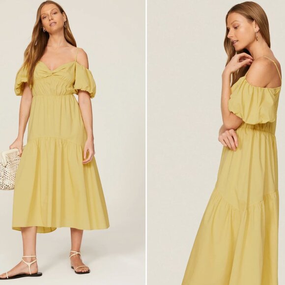 Vince Dresses & Skirts - VINCE Draped Puff Sleeve Dress Size 4
